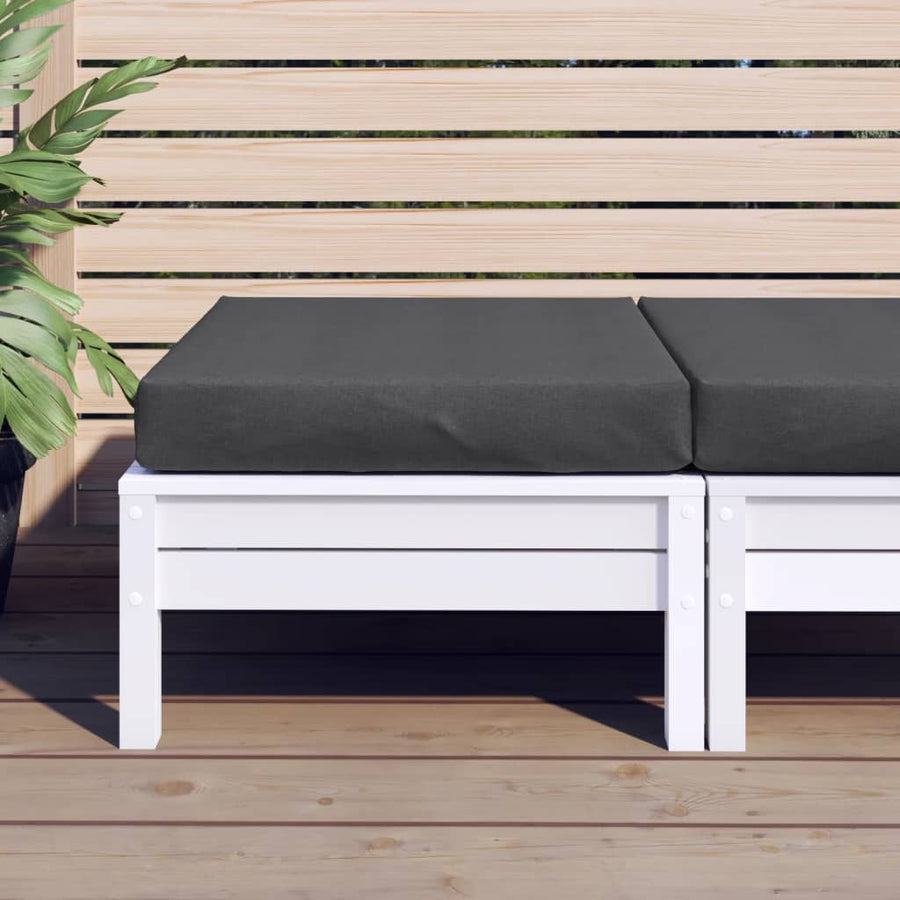 Palletkussen 60x60x10 cm stof gemêleerd antracietkleurig