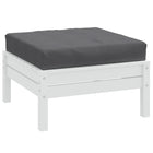 Pallet cushion 60x60x9.5 cm fabric mottled anthracite