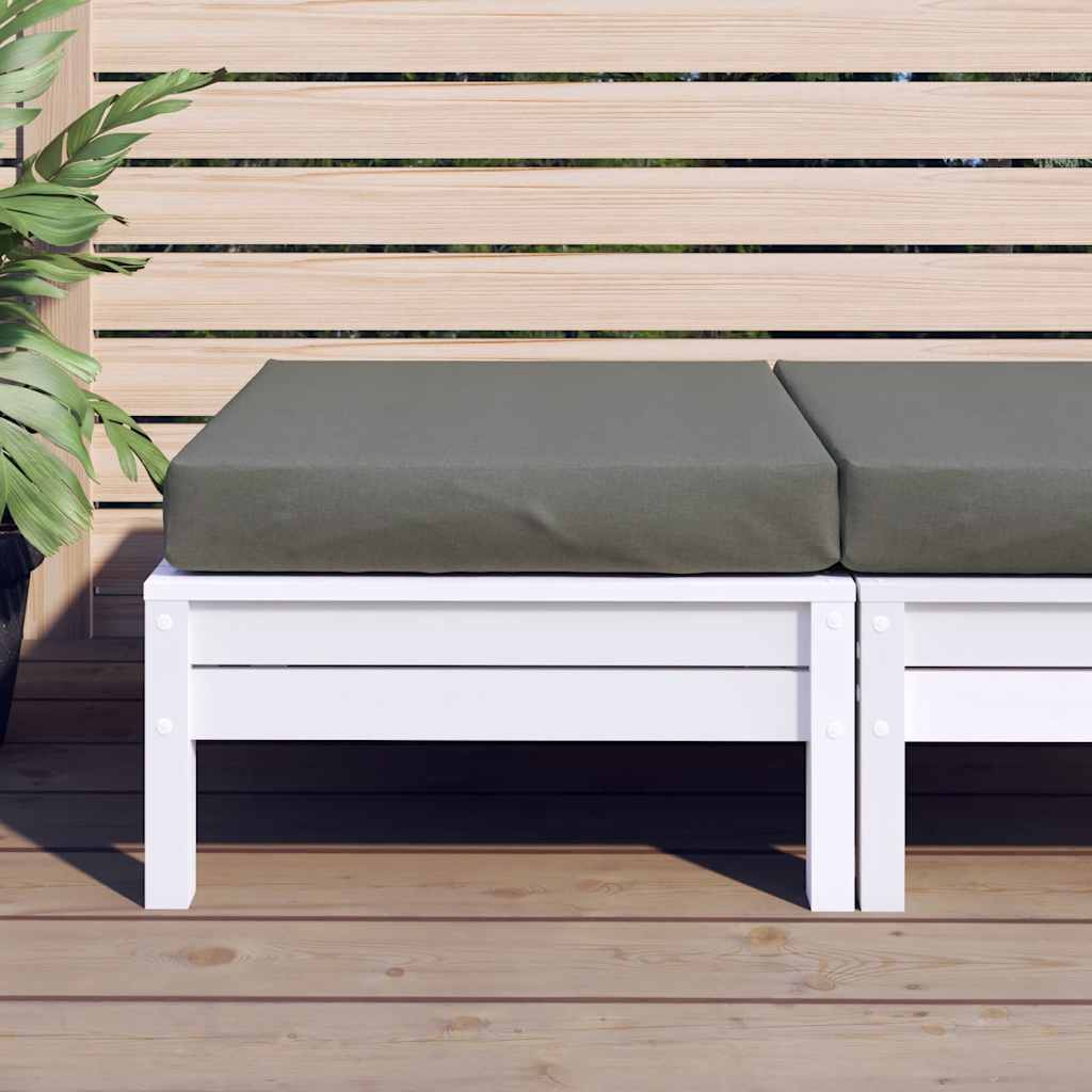 Palletkussen 60x60x9,5 cm stof gemêleerd donkergrijs