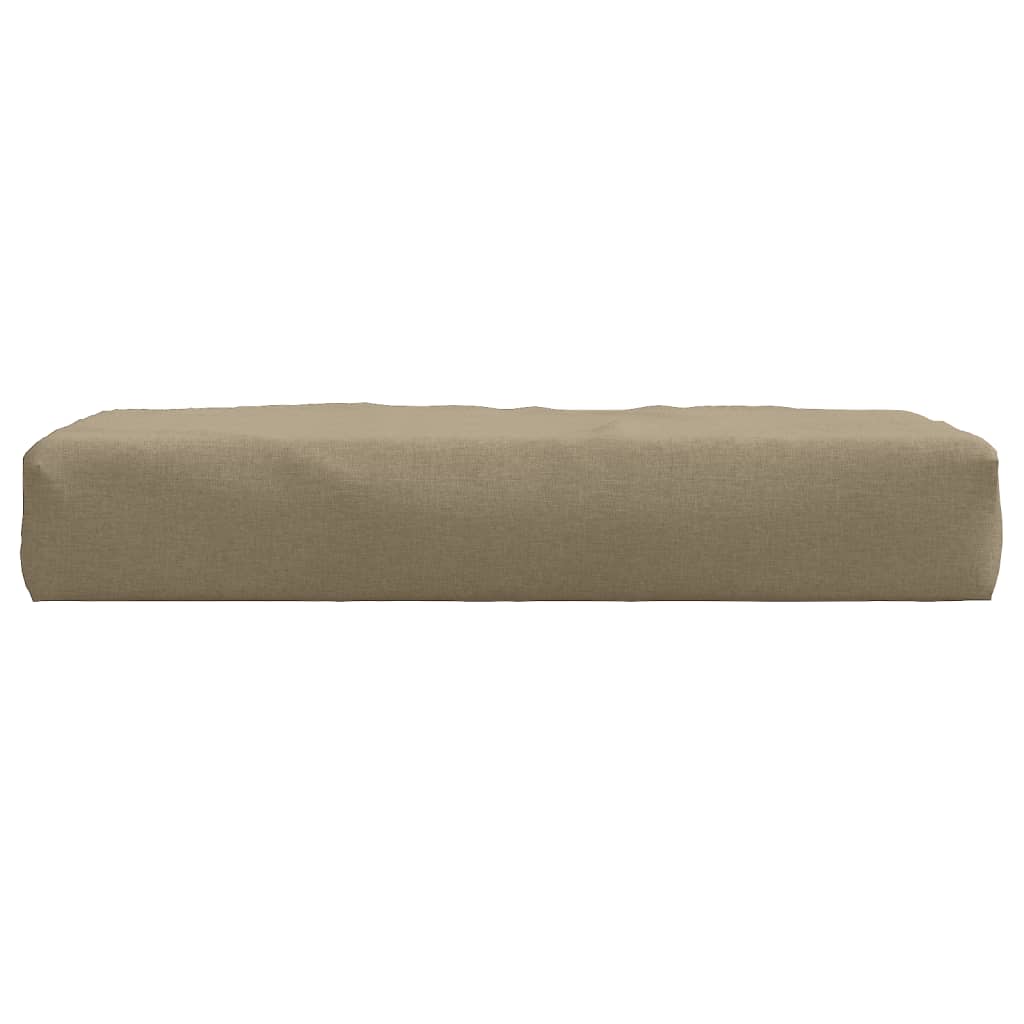 Palletkussen 60x60x10 cm stof gemêleerd taupe