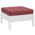 Pallet cushion 60x60x9.5 cm fabric melange wine red