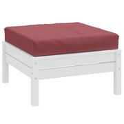 Palletkussen 60x60x10 cm gemêleerd wijnrood polyester