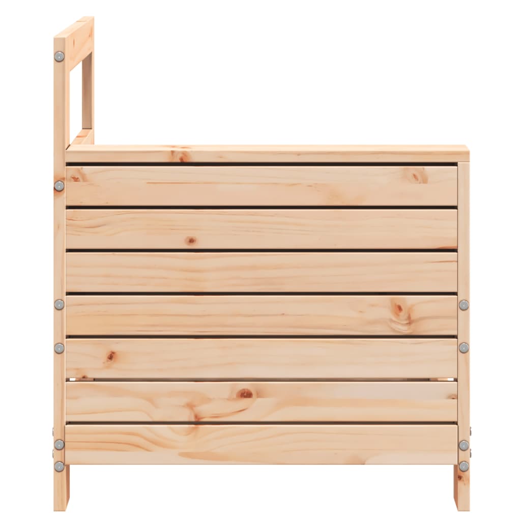 Tuinbank met armleuning 69x62x70,5 cm massief grenenhout