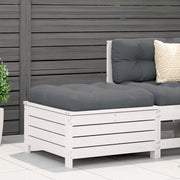 Voetenbank 62x63,5x32 cm massief grenenhout wit
