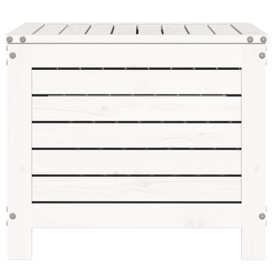 Tuinvoetenbank 62x63,5x53,5 cm massief grenenhout wit
