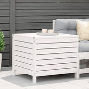 Tuinvoetenbank massief grenenhout wit 62x63,5x53,5 cm