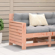 Garden bench with armrest and cushions solid Douglas fir