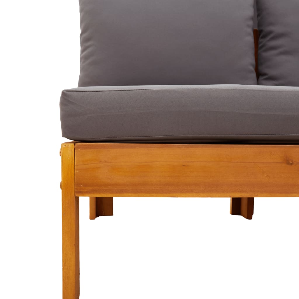 Tuinbank met 1 armleuning 2-zits massief acaciahout