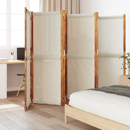 Kamerscherm met 6 panelen 420 x 180 cm Lichtgrijs