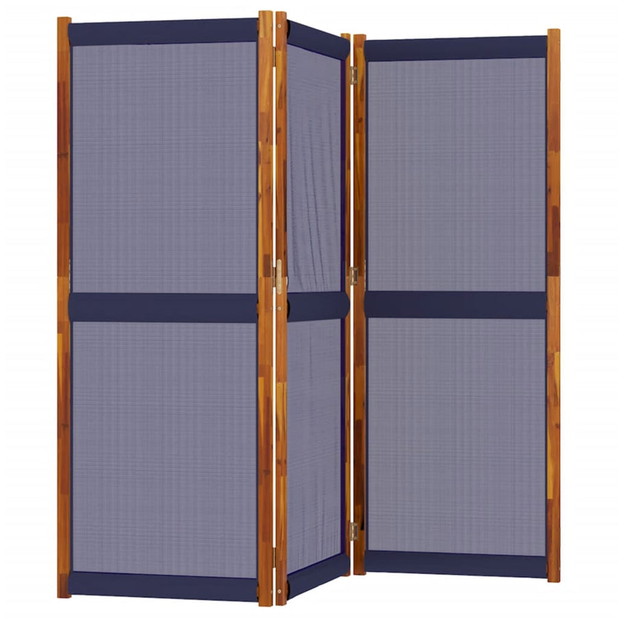 Kamerscherm met 3 panelen 210 x 180 cm Donkerblauw