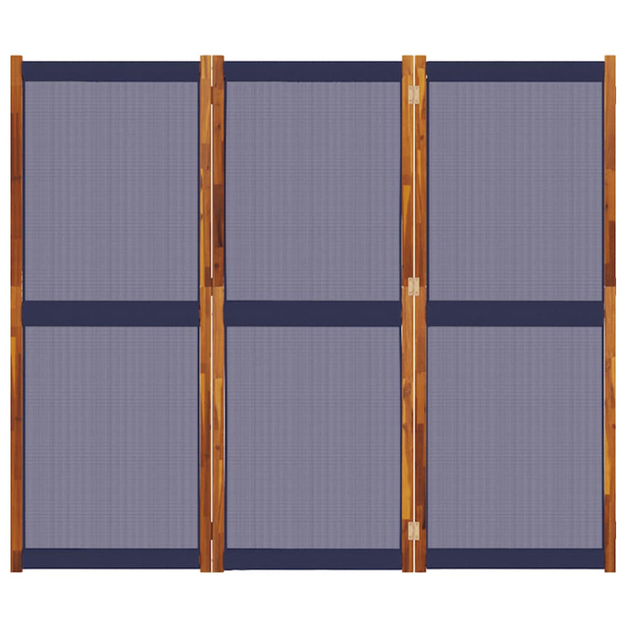 Kamerscherm met 3 panelen 210 x 180 cm Donkerblauw