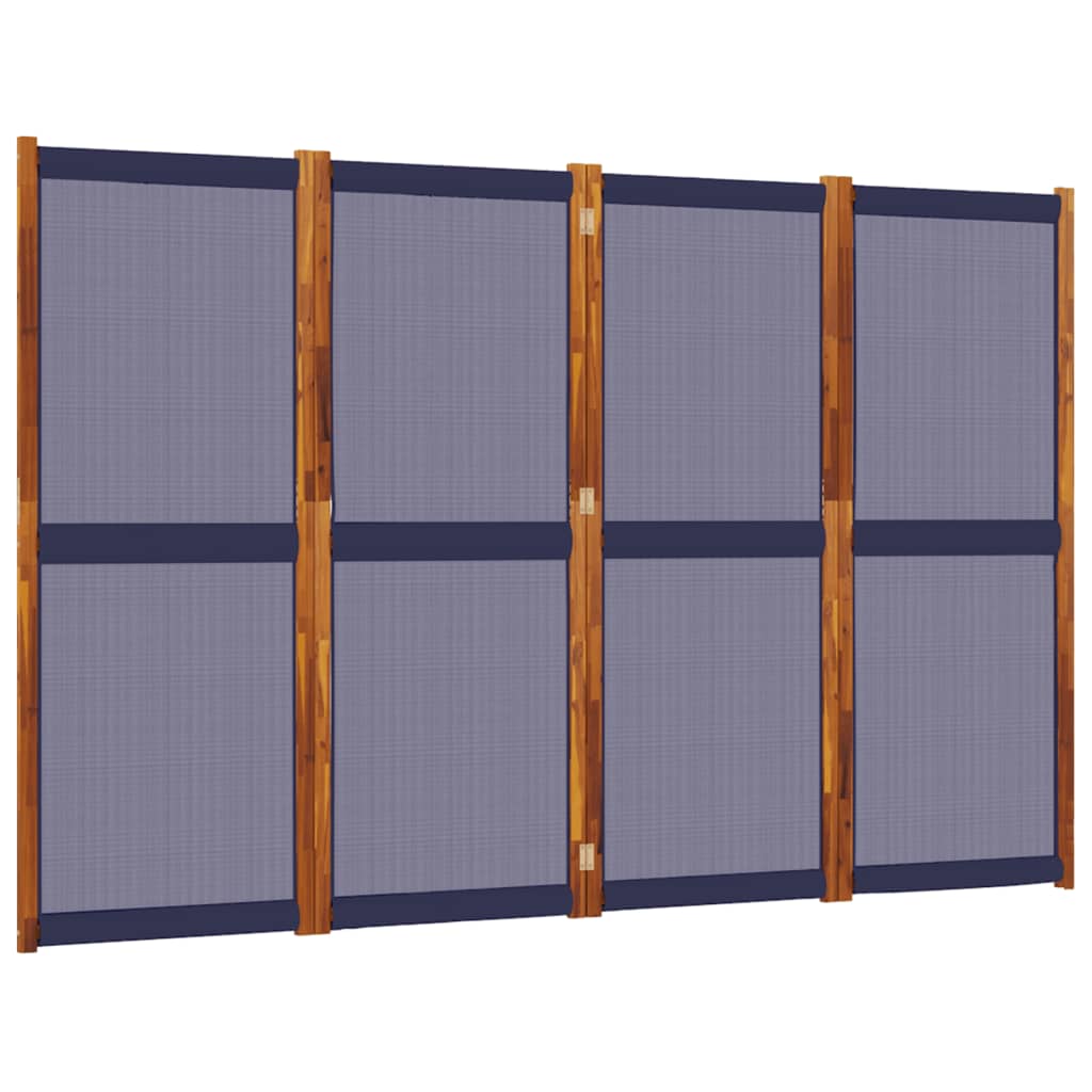 Kamerscherm met 4 panelen 280 x 180 cm Donkerblauw