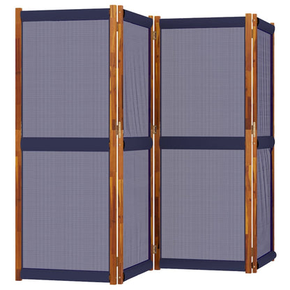 Kamerscherm met 4 panelen 280 x 180 cm Donkerblauw
