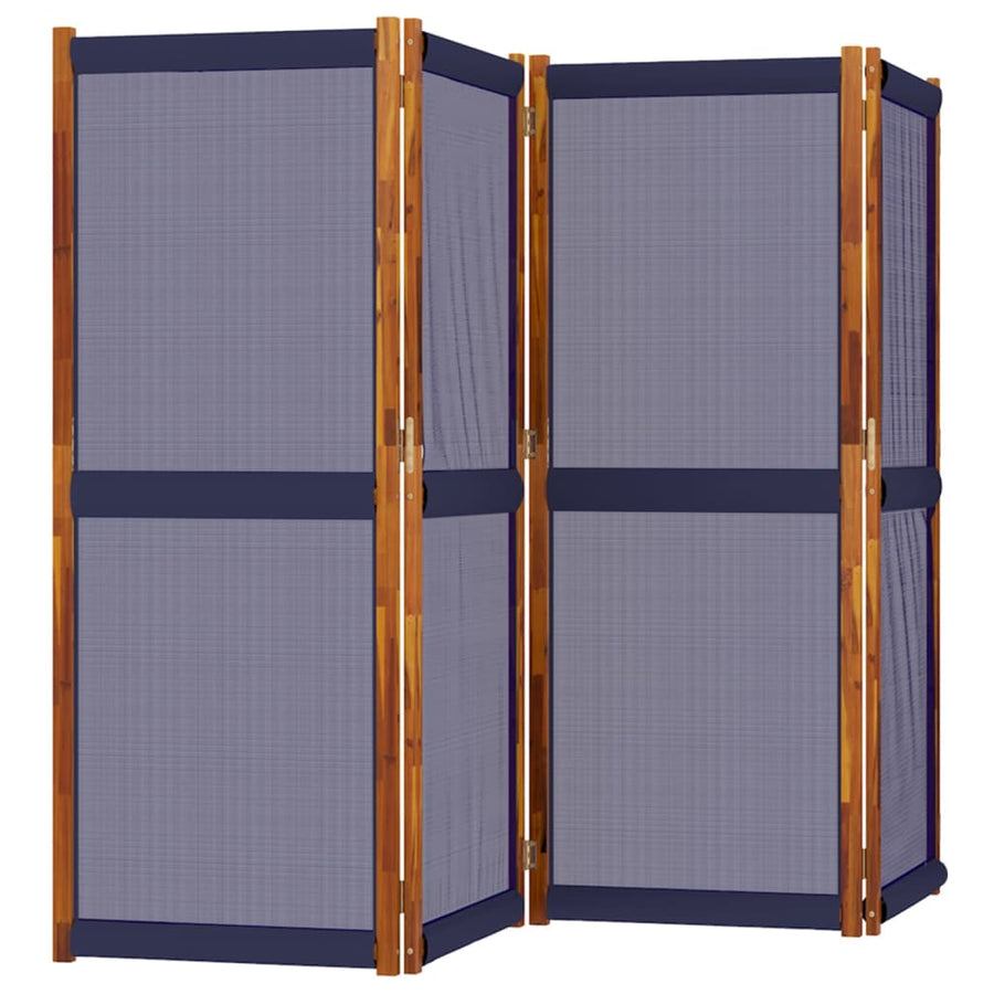 Kamerscherm met 4 panelen 280 x 180 cm Donkerblauw