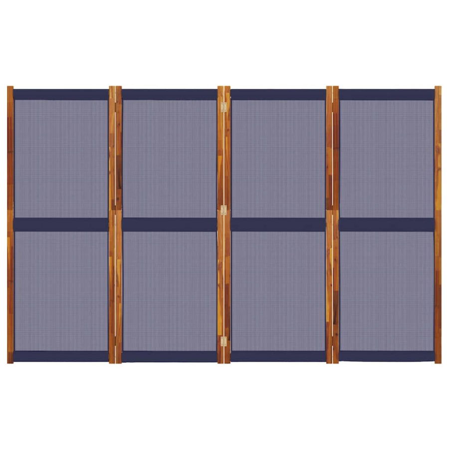 Kamerscherm met 4 panelen 280 x 180 cm Donkerblauw