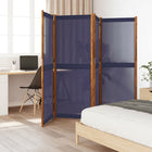 Kamerscherm 280x180 cm donkerblauw massief acaciahout