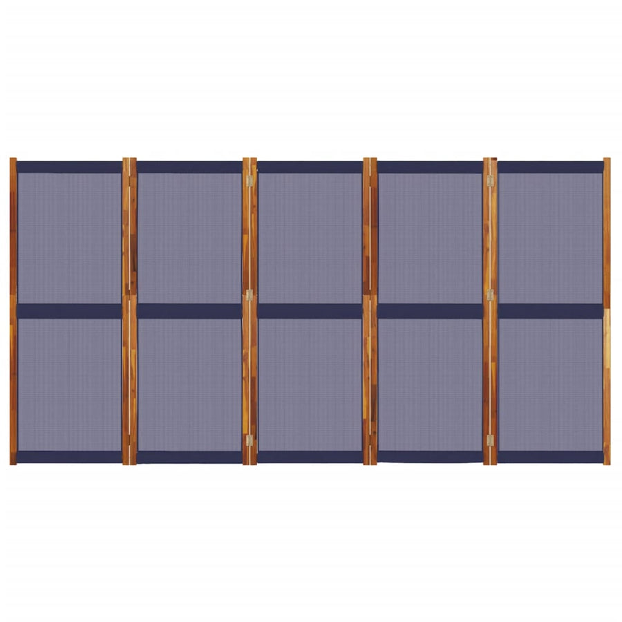 Kamerscherm Met 5 Panelen Donkerblauw 350 x 180 cm