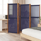 Kamerscherm 350x180 cm donkerblauw acaciahout
