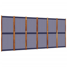 Kamerscherm met 6 panelen 420 x 180 cm Donkerblauw