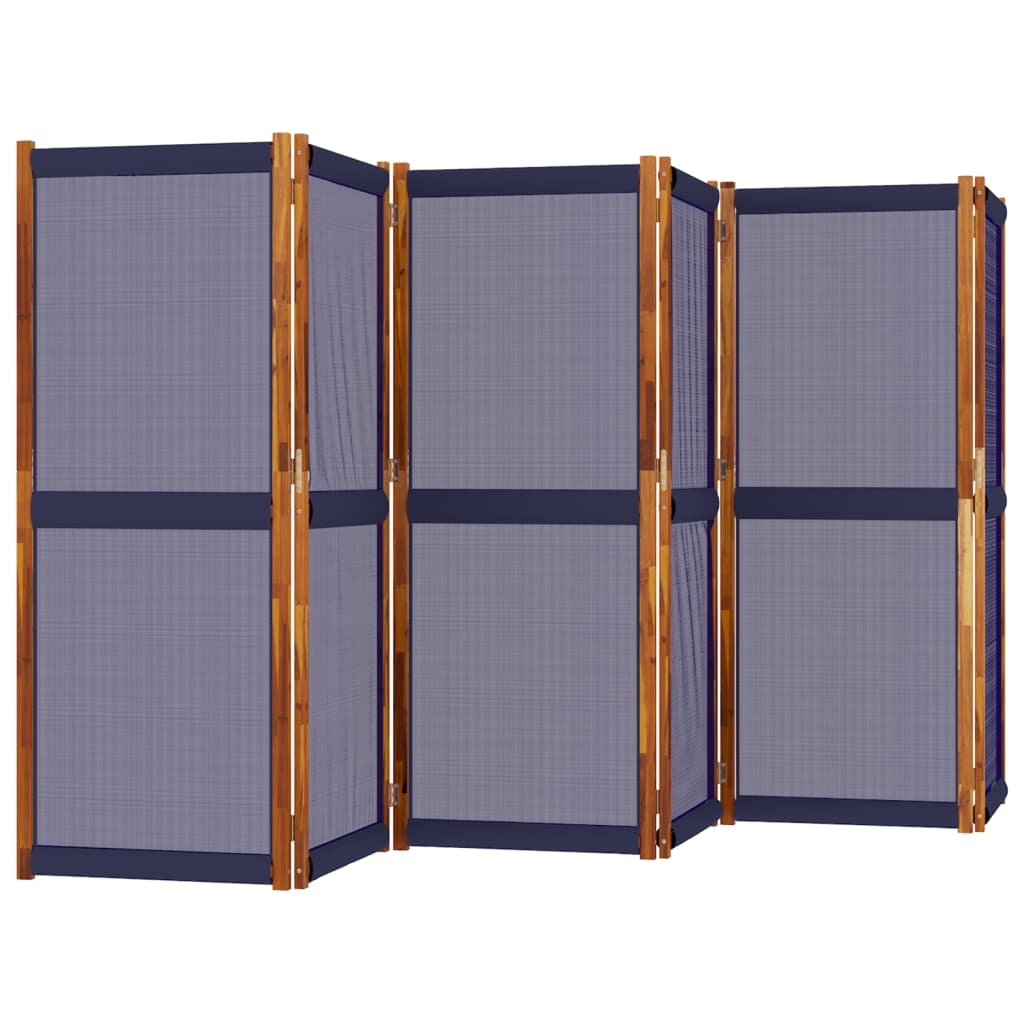 Kamerscherm met 6 panelen 420 x 180 cm Donkerblauw
