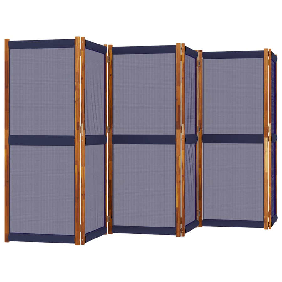 Kamerscherm met 6 panelen 420 x 180 cm Donkerblauw