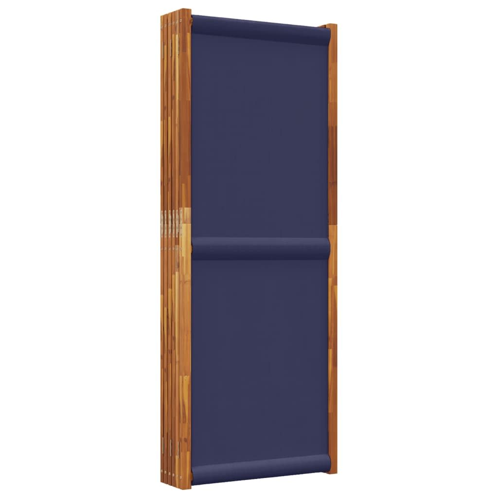 Kamerscherm met 6 panelen 420 x 180 cm Donkerblauw