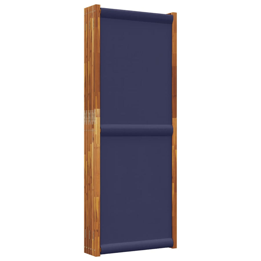 Kamerscherm met 6 panelen 420 x 180 cm Donkerblauw