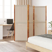Kamerscherm 210x180 cm taupe massief acaciahout