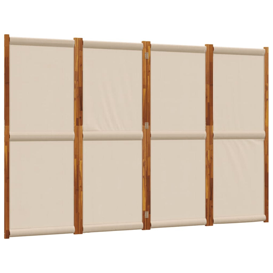 Kamerscherm met 4 panelen 280 x 180 cm Taupe