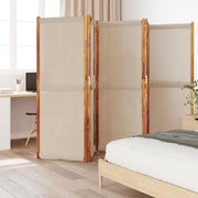 Kamerscherm 350x180 cm taupe massief acaciahout