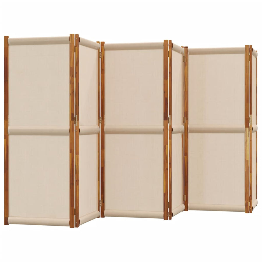 Kamerscherm met 6 panelen 420 x 180 cm Taupe