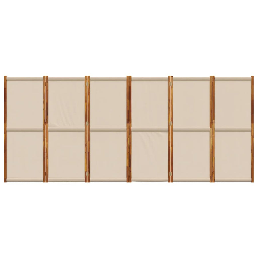 Kamerscherm met 6 panelen 420 x 180 cm Taupe