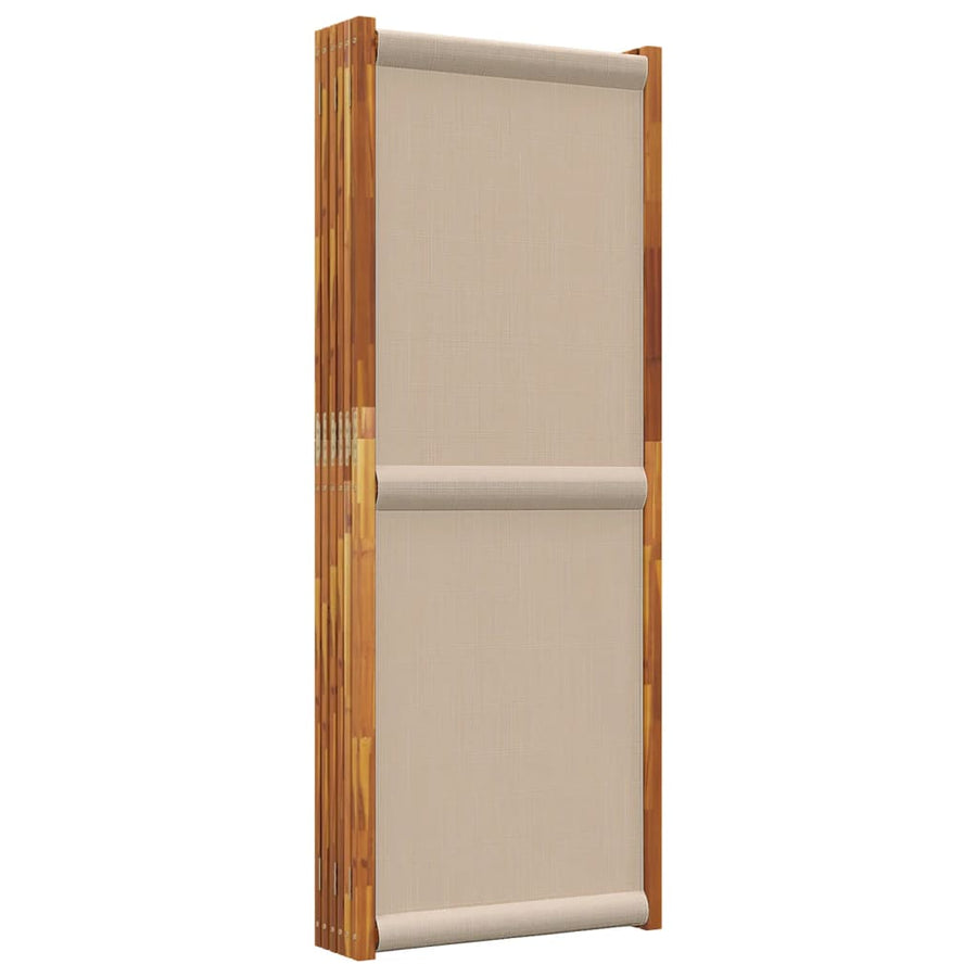 Kamerscherm met 6 panelen 420 x 180 cm Taupe