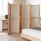 Kamerscherm 420x180 cm massief acaciahout taupe