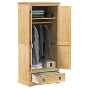 Kledingkast 76x50x170 cm massief grenenhout