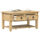 Salontafel massief grenenhout 85x50x45 cm met lades