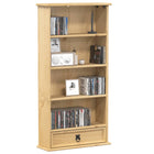 Corona CD Cabinet 52x17.5x103 cm Solid Pine Wood