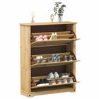 Schoenenkast massief grenenhout 99x32x124,5 cm