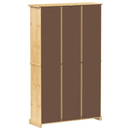 Schoenenkast Corona 99X32X163,5 Cm Massief Grenenhout Honingwas 163.5 cm