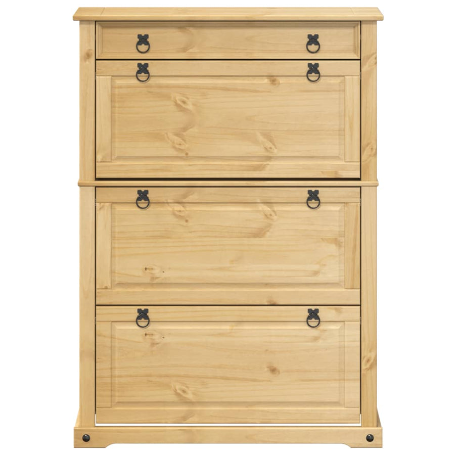 Schoenenkast Corona 99x32x138 cm massief grenenhout