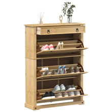 Schoenenkast Corona 99x32x138 cm massief grenenhout