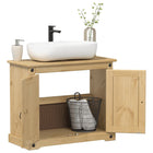 Bathroom vanity unit Corona 73x33x60 cm solid pine wood