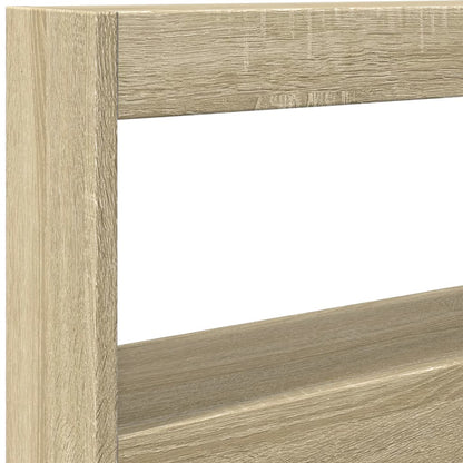 Hoofdbordkast met LED-verlichting 100x17x102 cm sonoma eiken