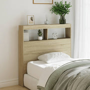 Hoofdbordkast 100x17x102 cm sonoma eiken met LED