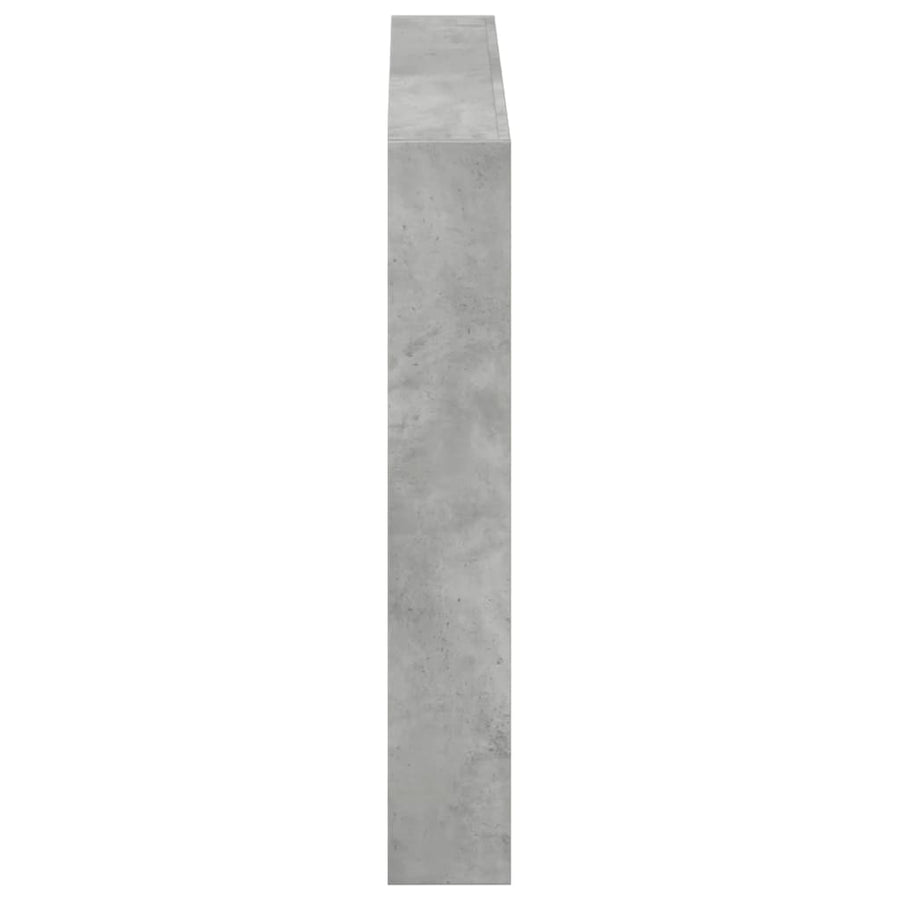 Hoofdbordkast met LED-verlichting 100x17x102 cm betongrijs