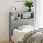 Hoofdbordkast 100x17x102 cm betongrijs met LED