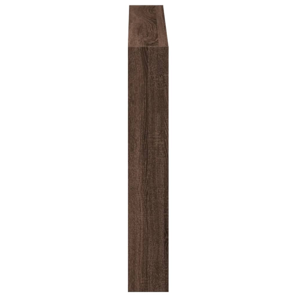 Hoofdbordkast met LED-verlichting 100x17x102 cm bruin eiken
