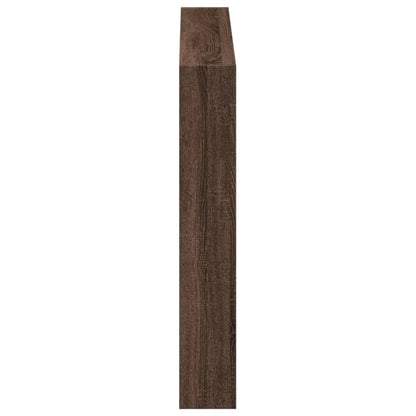Hoofdbordkast met LED-verlichting 100x17x102 cm bruin eiken