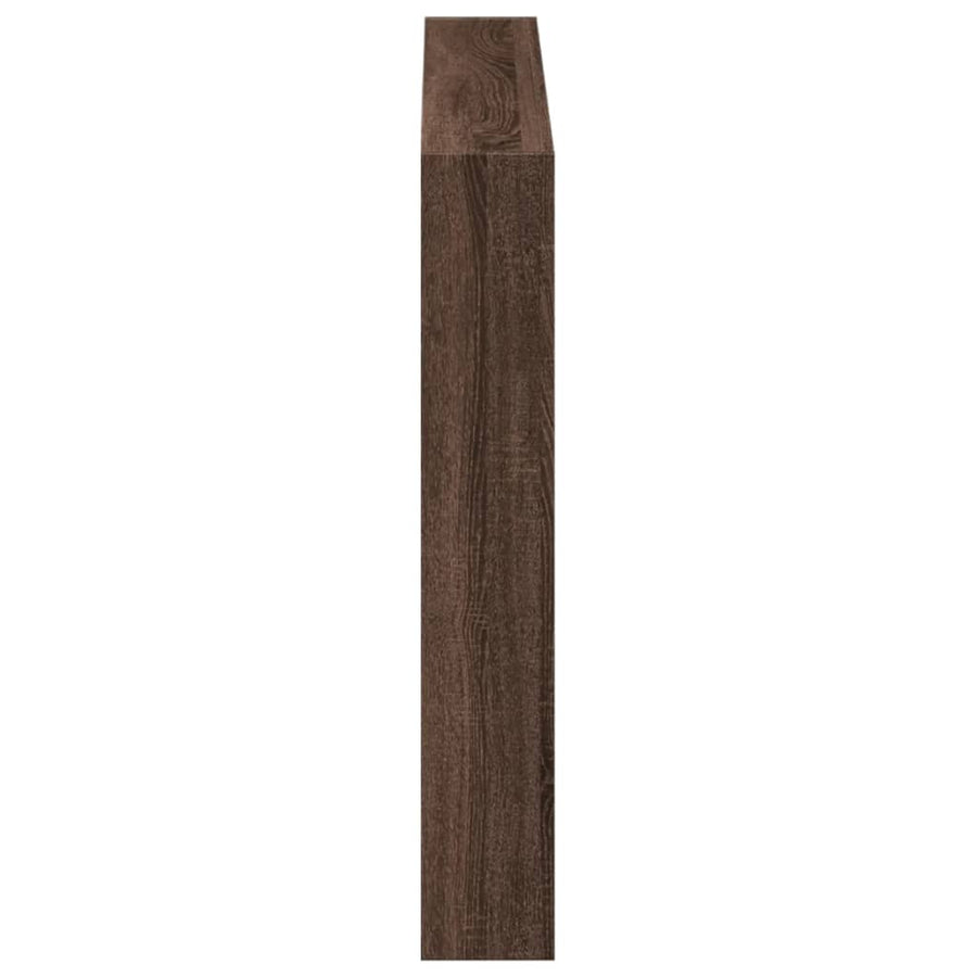 Hoofdbordkast met LED-verlichting 100x17x102 cm bruin eiken