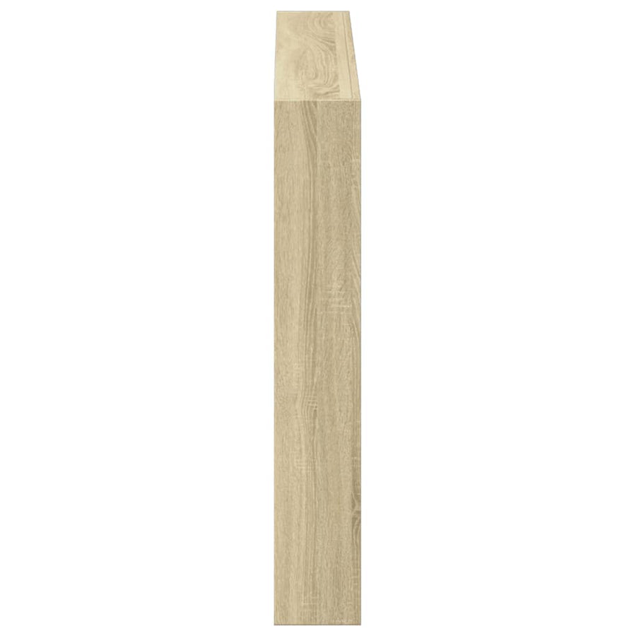 Hoofdbordkast met LED-verlichting 120x17x102 cm sonoma eiken